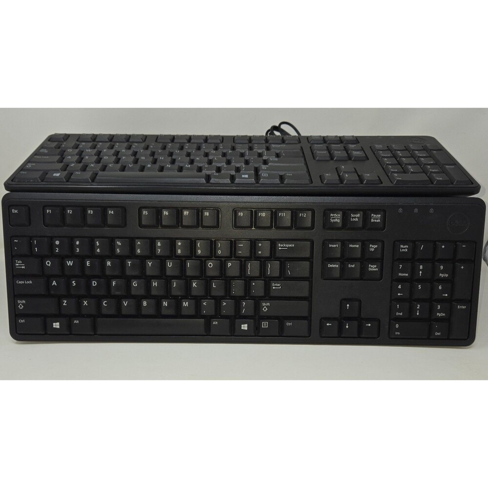 Dell Quiet Key Keyboard KB212-B 104 Key USB Wired Ultra Slim Keyboard Lot of 5